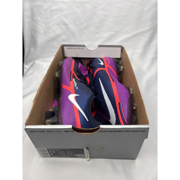 Nike Phantom GT2 Elite FG Mens Soccer Cleats Navy Crimson CZ9890-415 Size 7.5